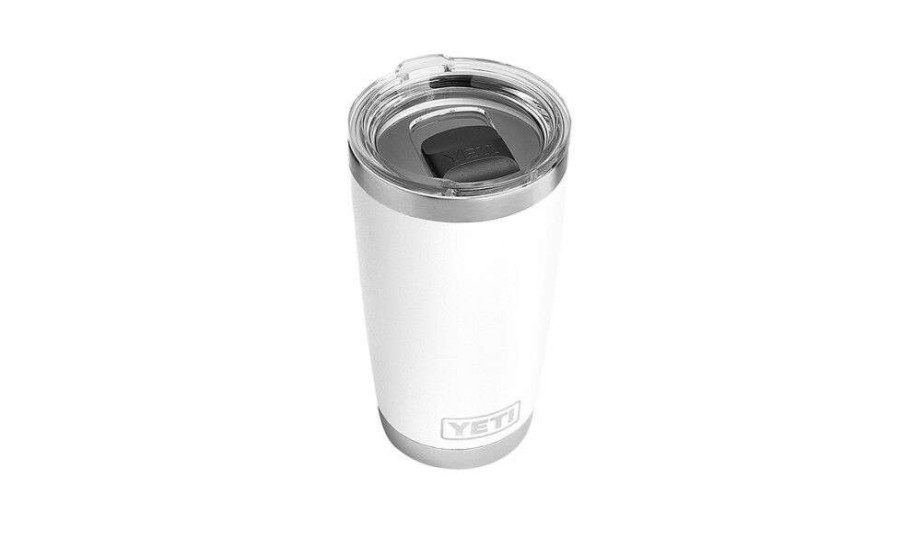 Yeti * | Best Choice Yeti 20Oz. White 18-8 Grade Stainless Steel Rambler Tumbler With Lid