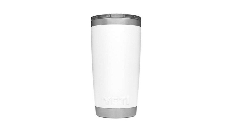 Yeti * | Best Choice Yeti 20Oz. White 18-8 Grade Stainless Steel Rambler Tumbler With Lid