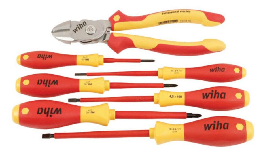 Hand Tools * | Best Quality Wiha Insulated Bicut Supercut And Screwdriver Set 7Pc