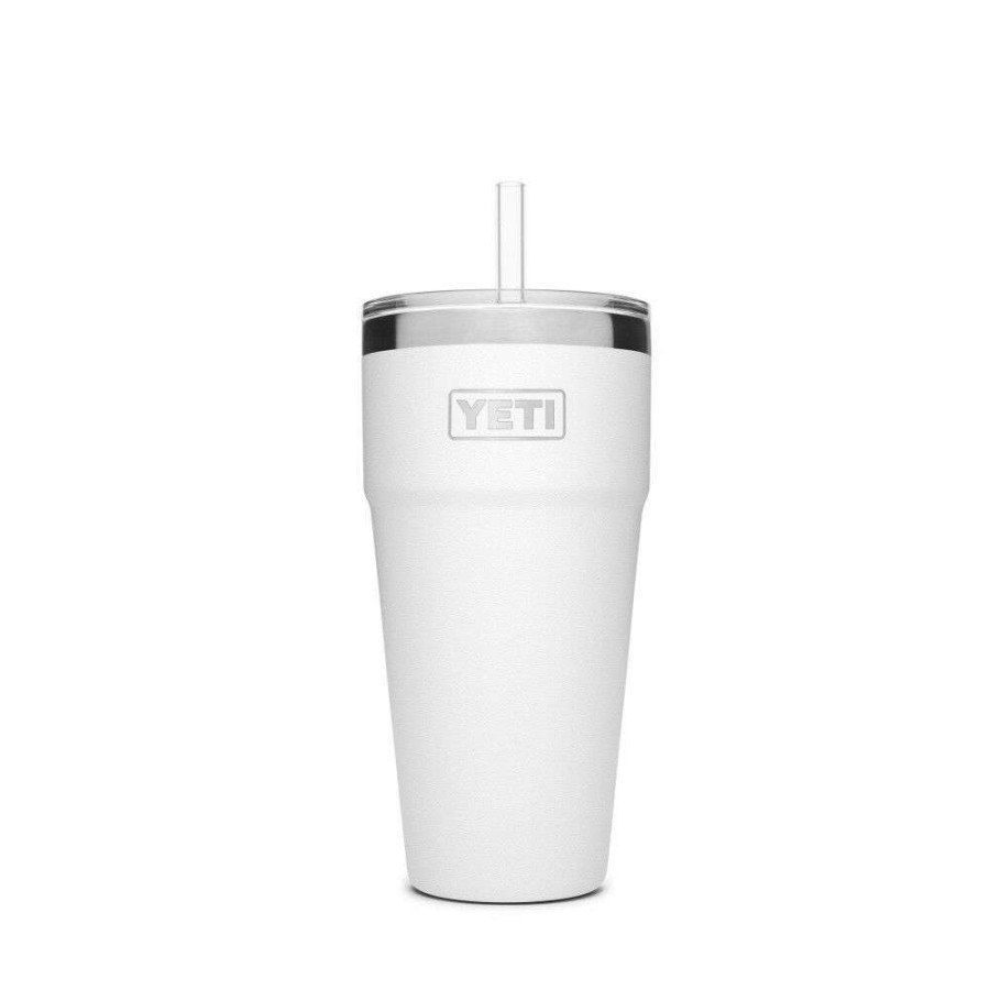 Yeti * | Special Yeti Rambler Stackable Cup With Straw Lid 26Oz, White