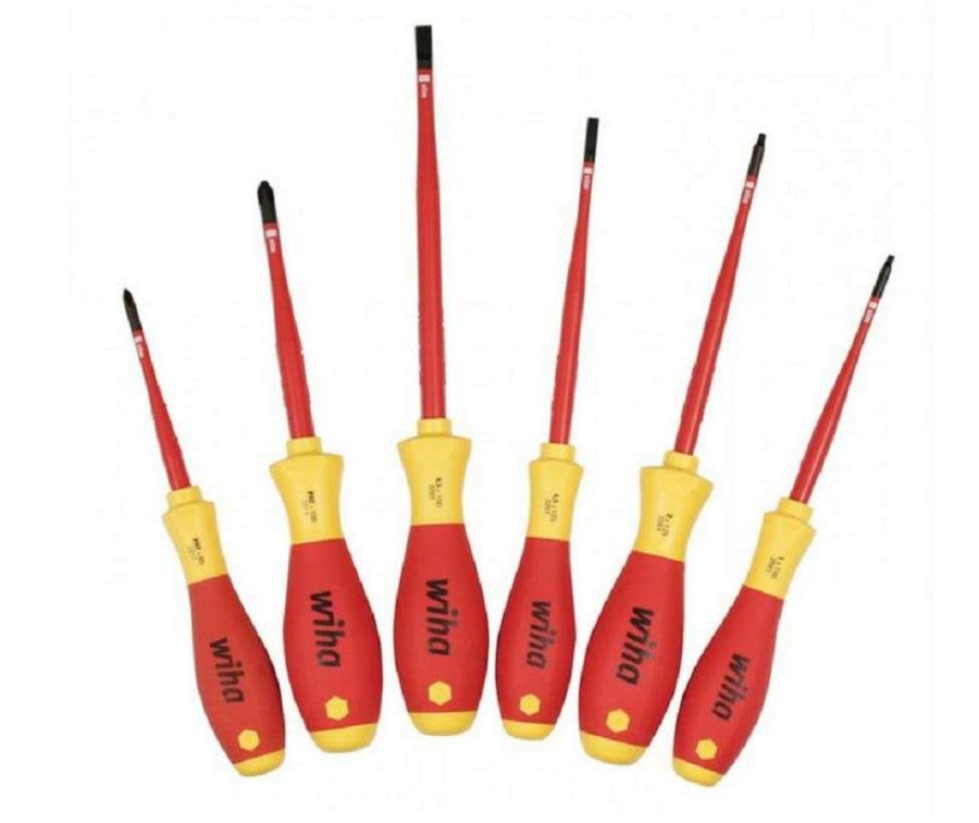 Hand Tools * | Outlet Insulated Slimline Slotted, Phillips & Square Screwdriver Set, 6 Piece