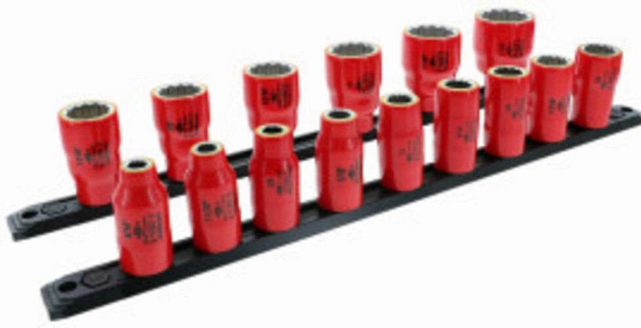 Sockets * | High Quality Wiha Insulated Socket Set 1/2 Drive Sae 15Pc