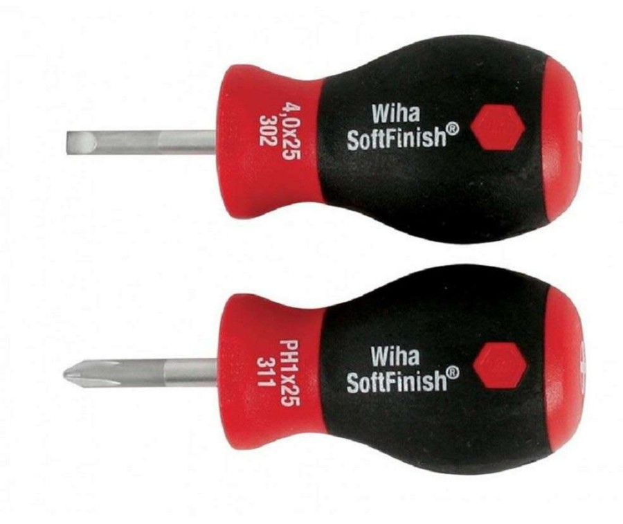 Hand Tools * | Best Choice Softfinish Stubby Slotted & Phillips Screwdriver Set, 2 Piece