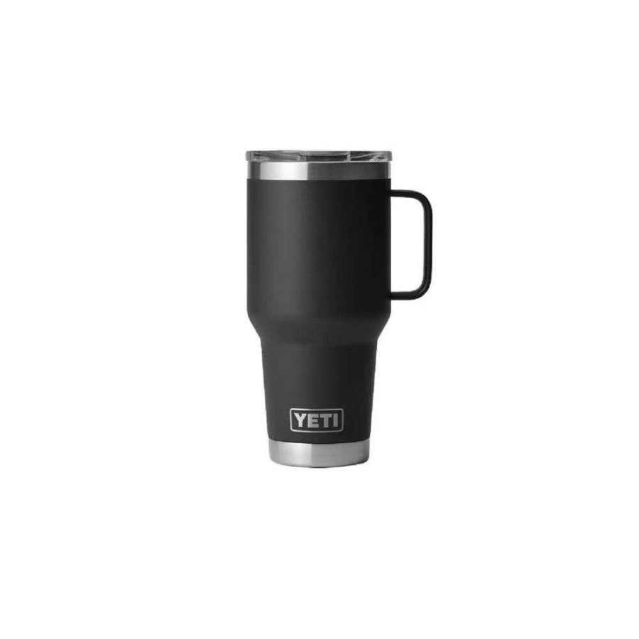 Yeti * | Classical Yeti Black Rambler 30Oz Travel Mug With Stronghold Lid