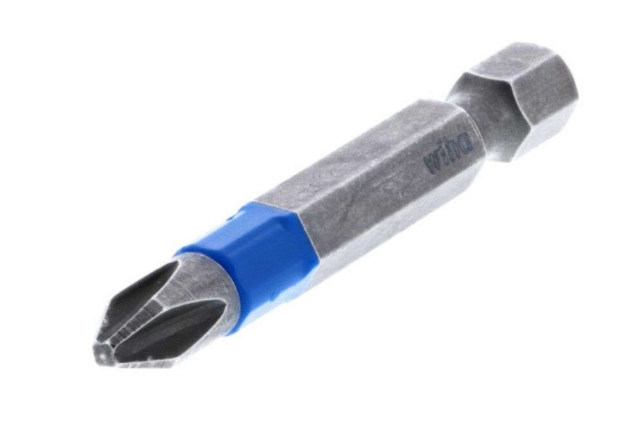 Accessories * | High Quality Wiha Terminatorblue Impact Bit Phillips #2 2 2Pk