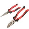 Accessories * | Large Choice Soft Grip Industrial New England Lineman'S Pliers/Long Nose Pliers 2 Piece Set