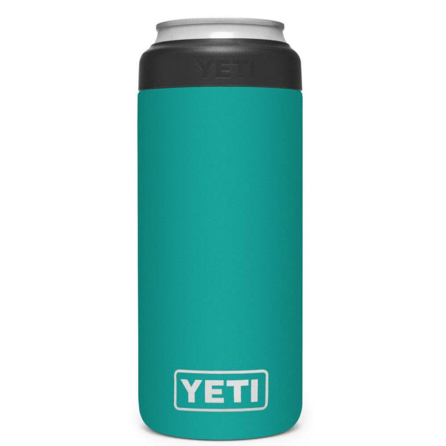 Yeti * | Outlet Yeti Rambler Colster Slim Can Insulator 12Oz, Aquifer Blue