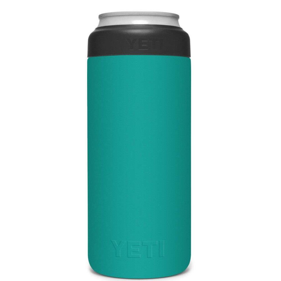 Yeti * | Outlet Yeti Rambler Colster Slim Can Insulator 12Oz, Aquifer Blue