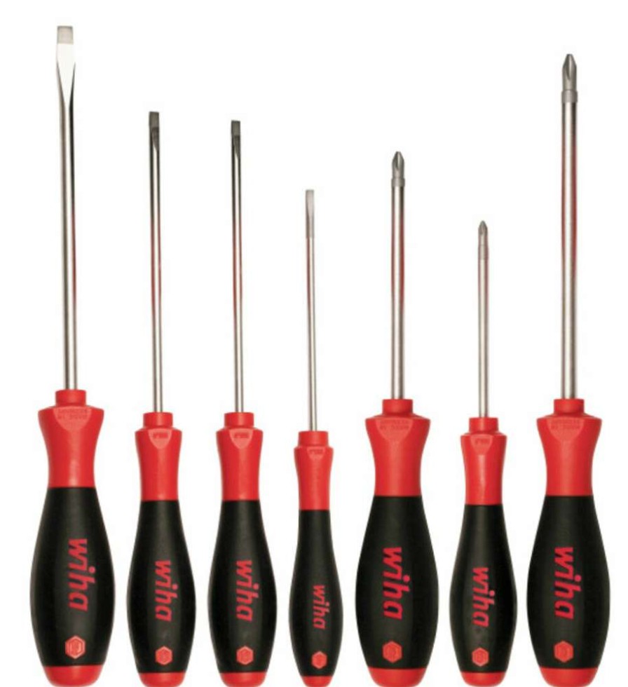 Hand Tools * | Cheaper Wiha Softfinish Slotted & Phillips Screwdriver Set 7Pc