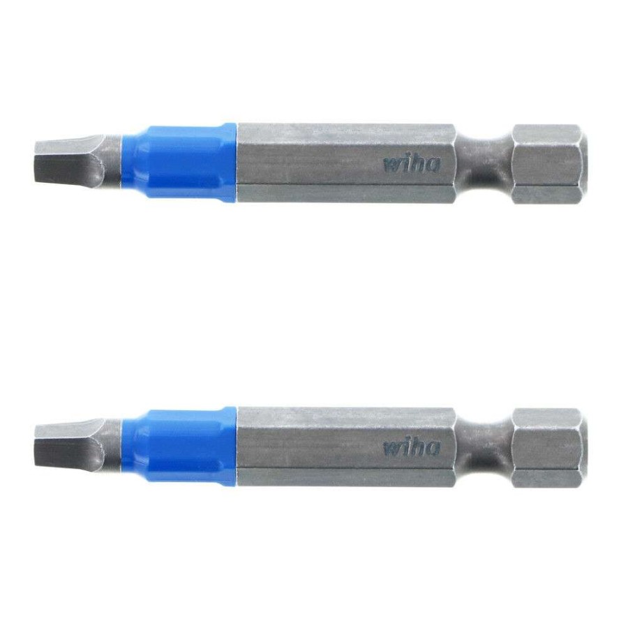 Accessories * | New In Wiha Terminatorblue Impact Bit 2 Square #2 2Pk