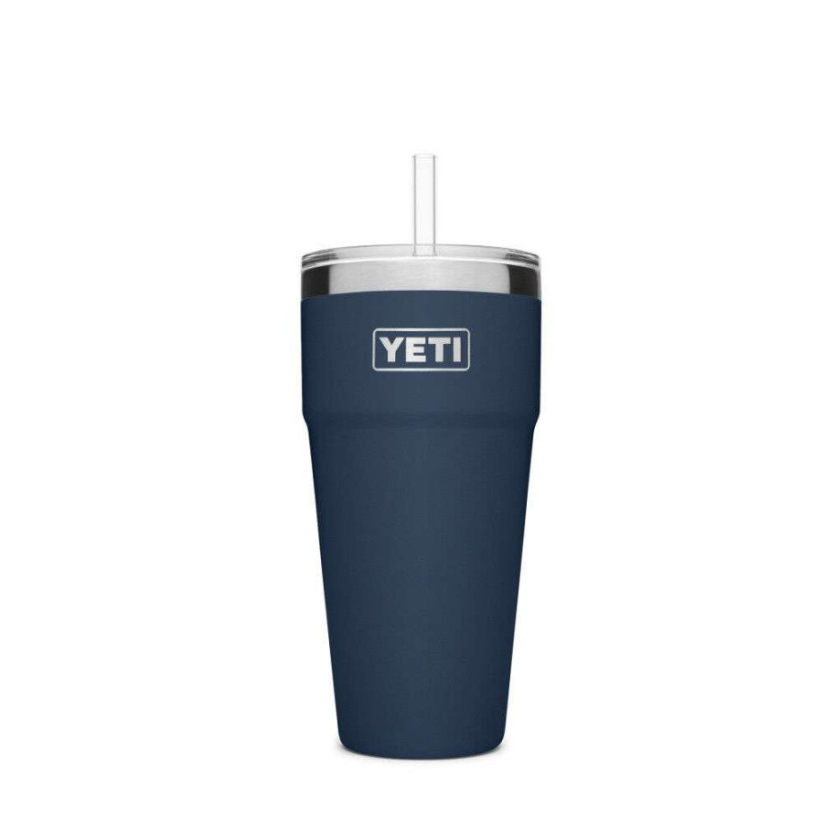 Yeti * | 100% Guarantee Yeti Rambler Stackable Cup With Straw Lid 26Oz, Navy