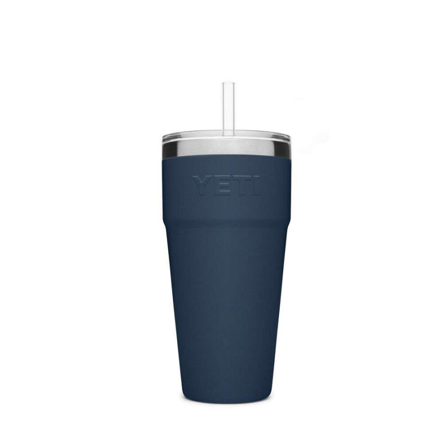 Yeti * | 100% Guarantee Yeti Rambler Stackable Cup With Straw Lid 26Oz, Navy