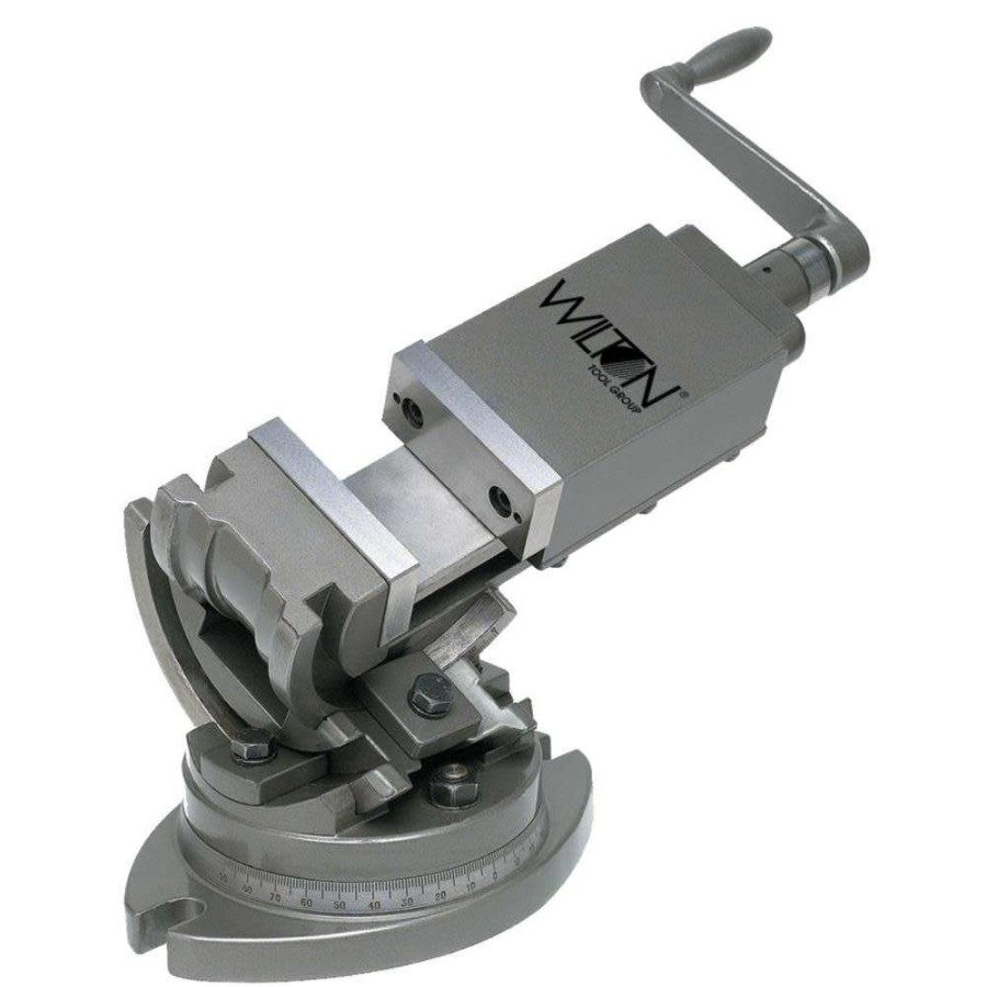 Hand Tools * | Large Choice 3-Axis Precision Tilting Vise 5 Jaw Width, 1-3/4" Depth