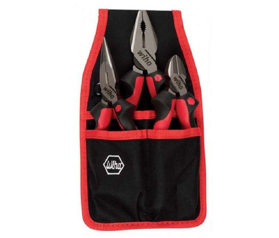 Hand Tools * | Large Choice Industrial Softgrip Pliers & Cutters Set, 3 Piece