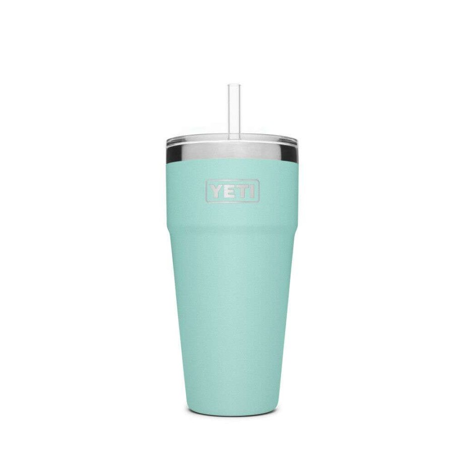 Yeti * | High Quality Yeti Rambler Stackable Cup With Straw Lid 26Oz, Seafoam