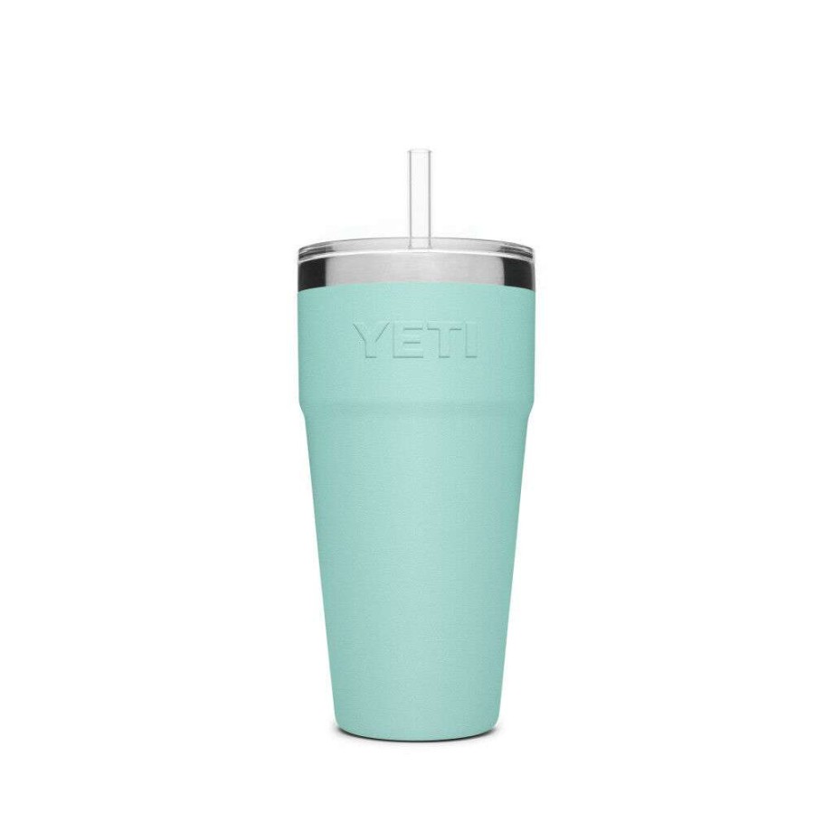 Yeti * | High Quality Yeti Rambler Stackable Cup With Straw Lid 26Oz, Seafoam