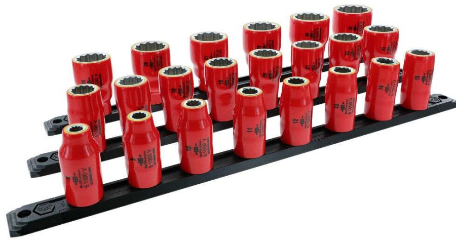 Sockets * | New In Wiha Insulated Socket Set 1/2 Drive Metric 22Pc