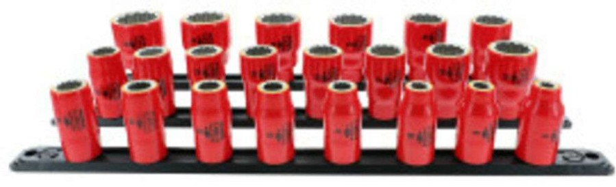 Sockets * | New In Wiha Insulated Socket Set 1/2 Drive Metric 22Pc