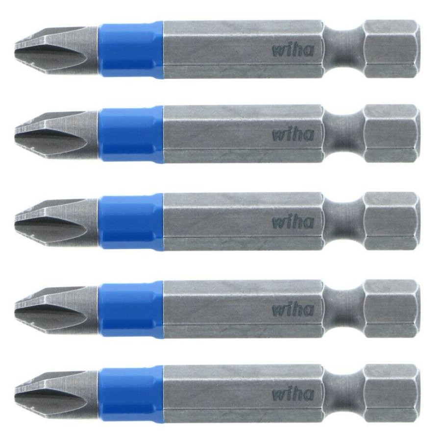 Accessories * | High Quality Wiha Terminatorblue Impact Bit Phillips #2 2 5Pk