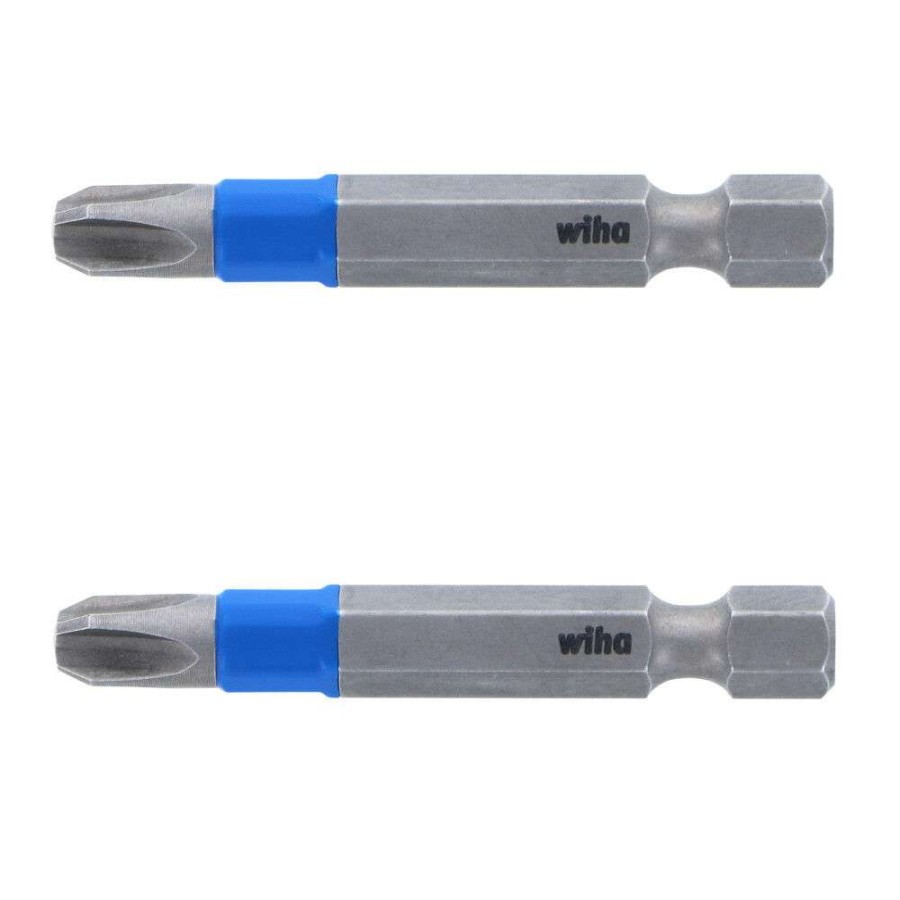 Accessories * | Reliable Quality Wiha Terminatorblue Impact Bit Phillips #3 2 2Pk