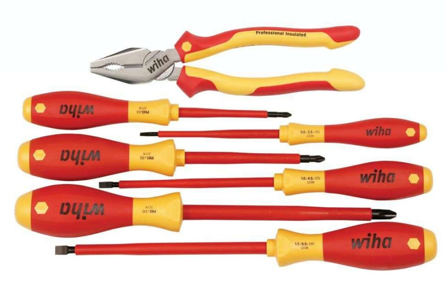 Hand Tools * | Discount Insulated Lineman'S Pliers & Screwdrivers Set, 7 Piece