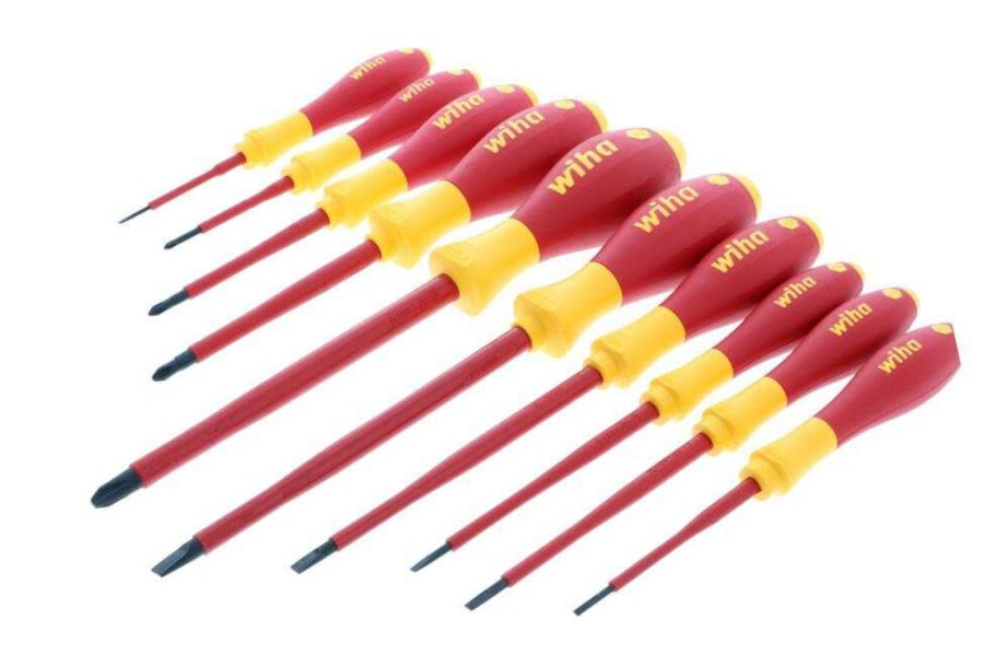 Hand Tools * | Best Choice Insulated Cushion Grip Slotted Screwdriver Set, 10 Piece