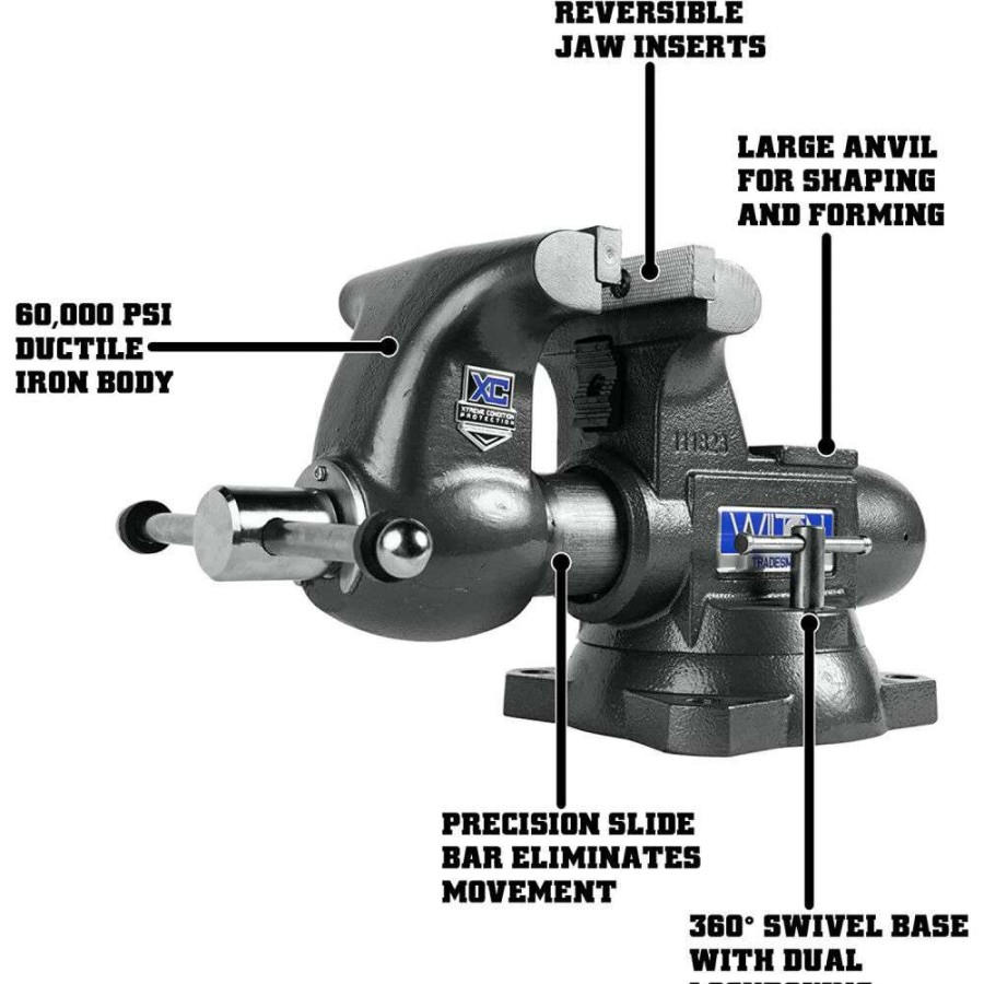 Hand Tools * | Discount Wilton 6 1/2 1765Xc Tradesman Xc Round Channel Bench Vise