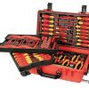 Hand Tools * | Best Quality Insulated Master Electrician'S Tool Set In Rolling Water Tight Traveling Tool Box, 80 Piece