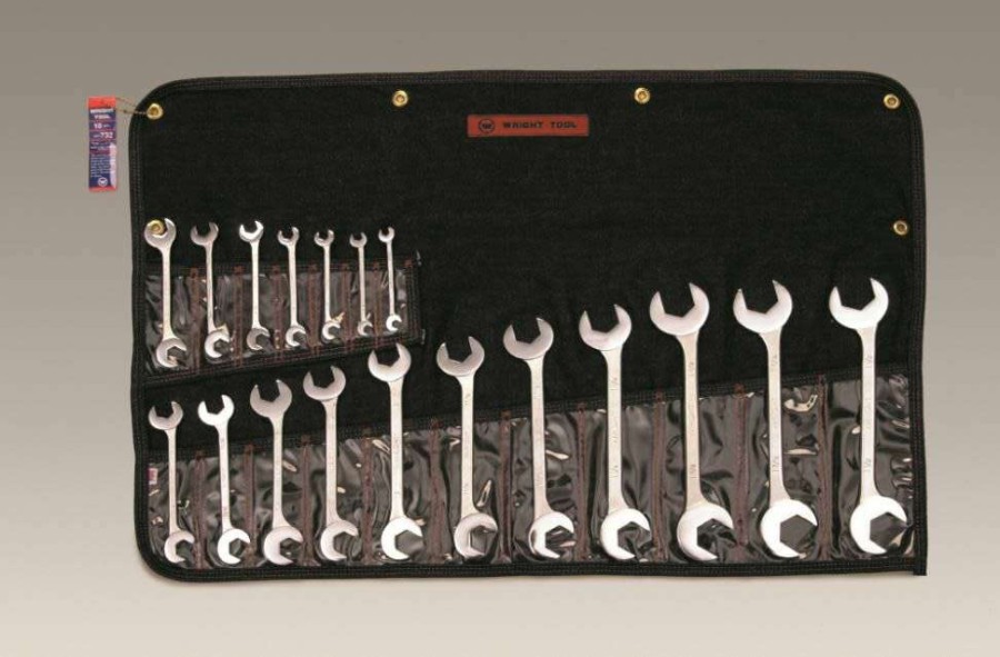 Wrenches * | Classical Wright Tool Open End Wrenches Double Angle 15 & 60 Degrees 18Pc