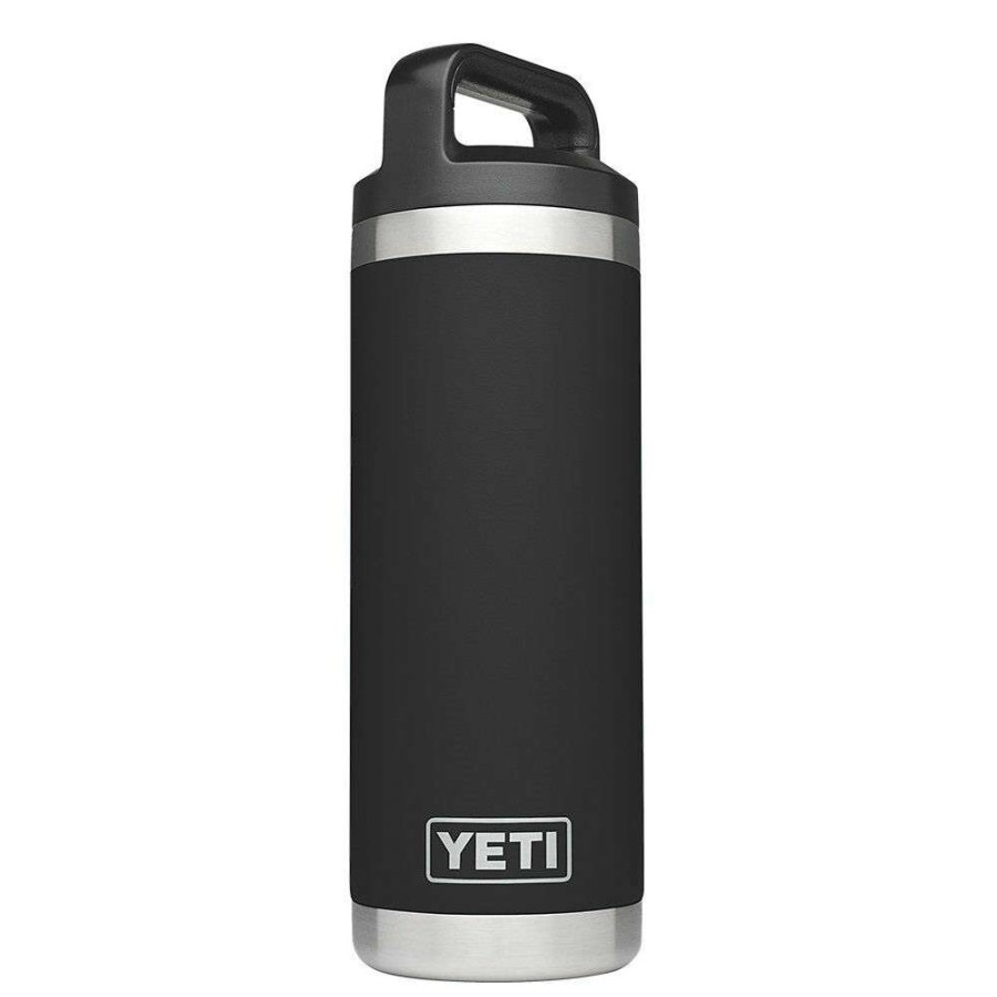 Yeti * | Crazy Deals 18Oz Rambler Bottle With Bottle Chug Cap Black