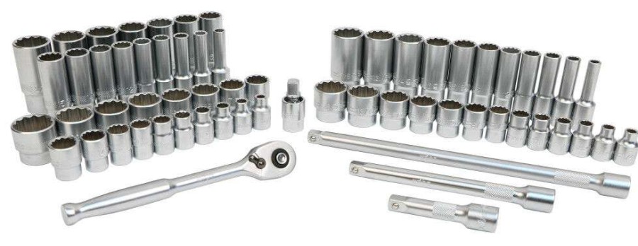 Sockets * | Discount Wiha 3/8" Drive Mm And Sae Socket Set 63Pc