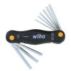 Hand Tools * | Cheaper Wiha Pocketstar Fold Out Hex Key 9Pc Set Sae