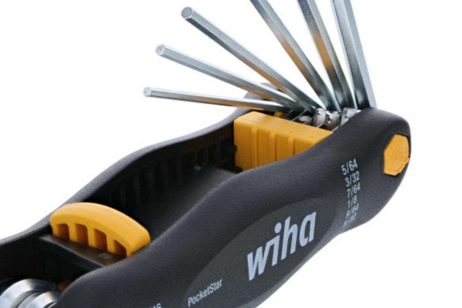 Hand Tools * | Cheaper Wiha Pocketstar Fold Out Hex Key 9Pc Set Sae