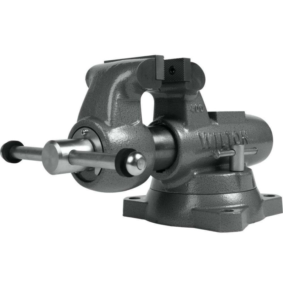 Hand Tools * | Outlet Machinists Bench Vises Swivel Base, 4 Jaw Width, 6-1/2 Jaw Opening, 3-1/2 Throat Depth