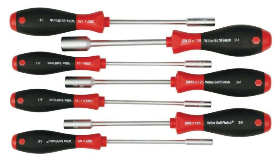 Hand Tools * | Sales Softfinish Cushion Grip Metric Nut Driver Set, 7 Piece