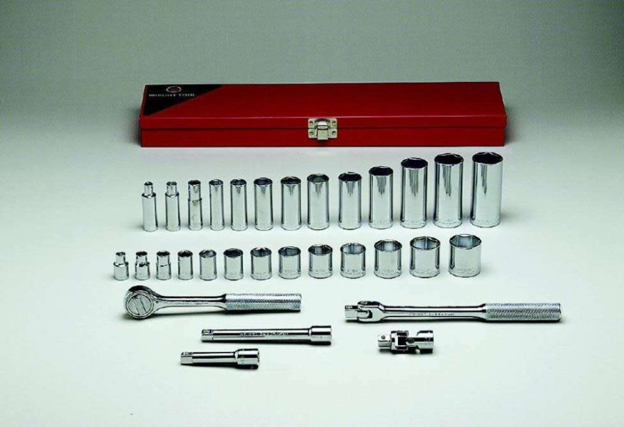 Sockets * | New In 3/8 In. Drive 31 Pc. 6 Pt Standard & Deep Socket Set