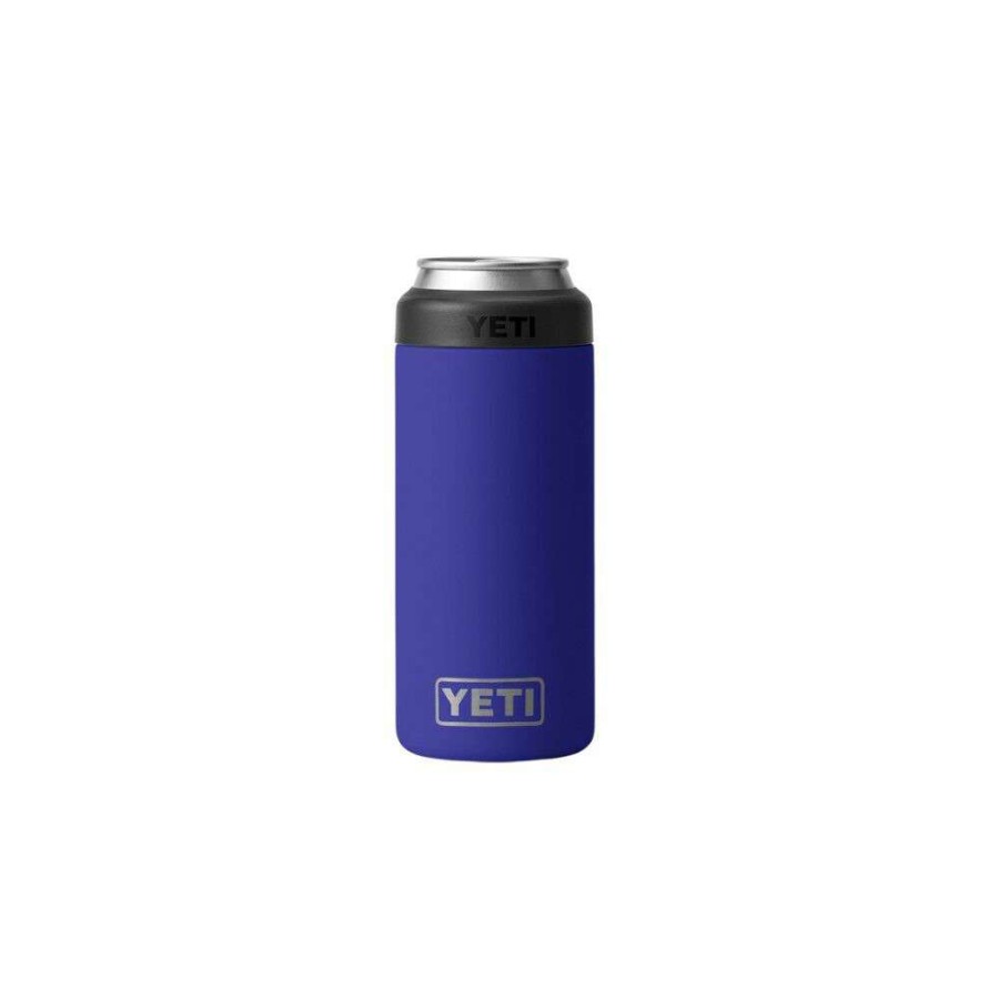 Yeti * | Reliable Quality Yeti Rambler 12Oz Colster Slim Can Insulator Offshore Blue