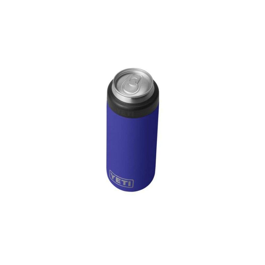 Yeti * | Reliable Quality Yeti Rambler 12Oz Colster Slim Can Insulator Offshore Blue