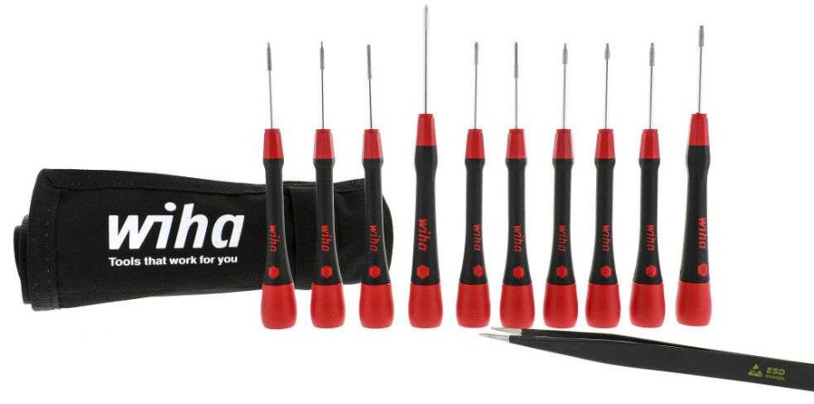 Hand Tools * | Bestsellers Wiha Screwdriver And Tweezers Smartphone Set & Pouch 11Pc