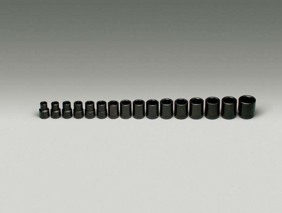 Sockets * | Sales 1/2 In. Dr 16 Pc. Impact Metric Socket Set 10 Mm To 27 Mm 6 Pt Set